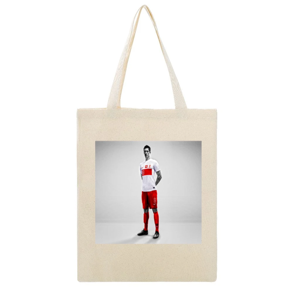 Lewandowski Poland Tshirt 4 (all styles and colors available) Beige Canvas Tote Shopping Bag