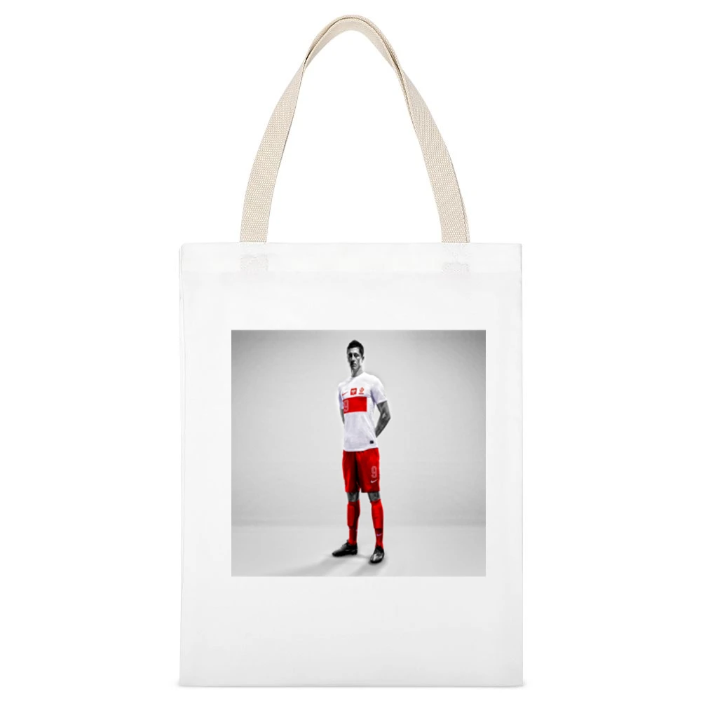 Lewandowski Poland Tshirt 4 (all styles and colors available) White Canvas Tote Shopping Bag
