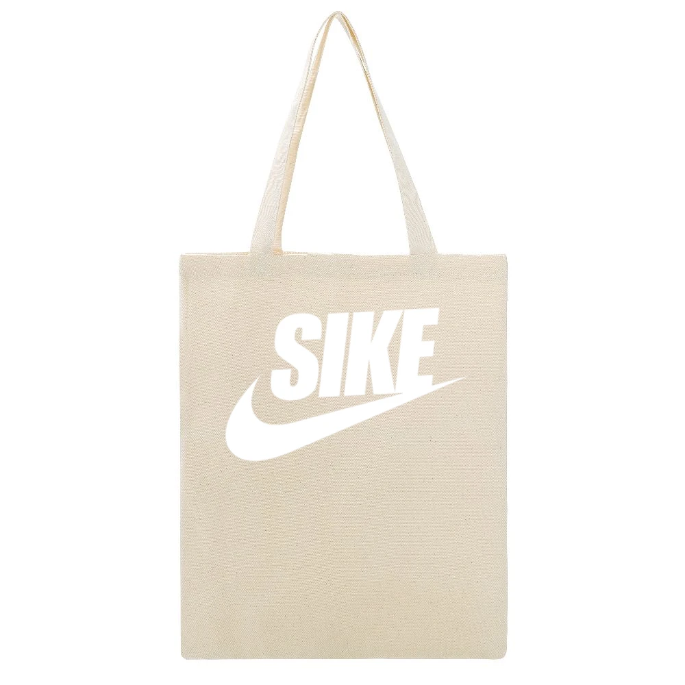Like Funny Nike Parody Graphic Sports Beige Canvas Tote Shopping Bag