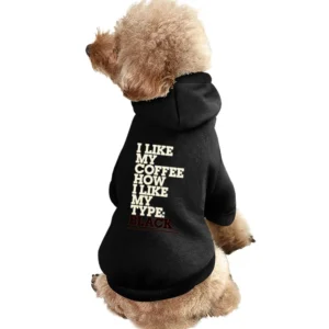 Like My Coffee How I Like My Type Black Fun Graphic Design Tee Shirt Pet Apparel Clothes