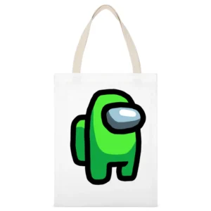 Lime Green Suspect Fun Video Game Fan White Canvas Tote Shopping Bag