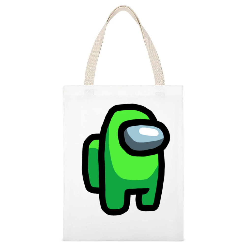 Lime Green Suspect Fun Video Game Fan White Canvas Tote Shopping Bag