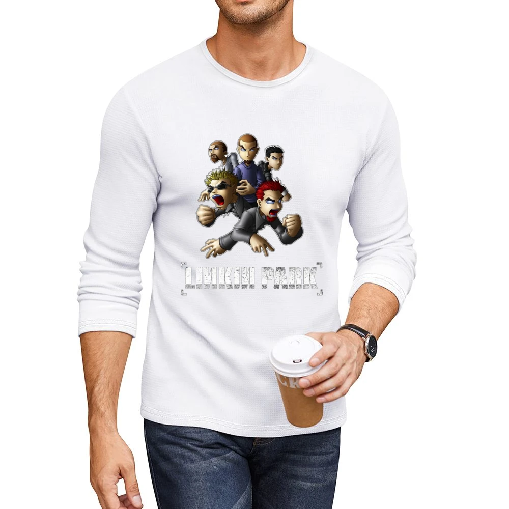 Linkink park member cartoon Men CrewNeck Long Sleeve T-Shirt