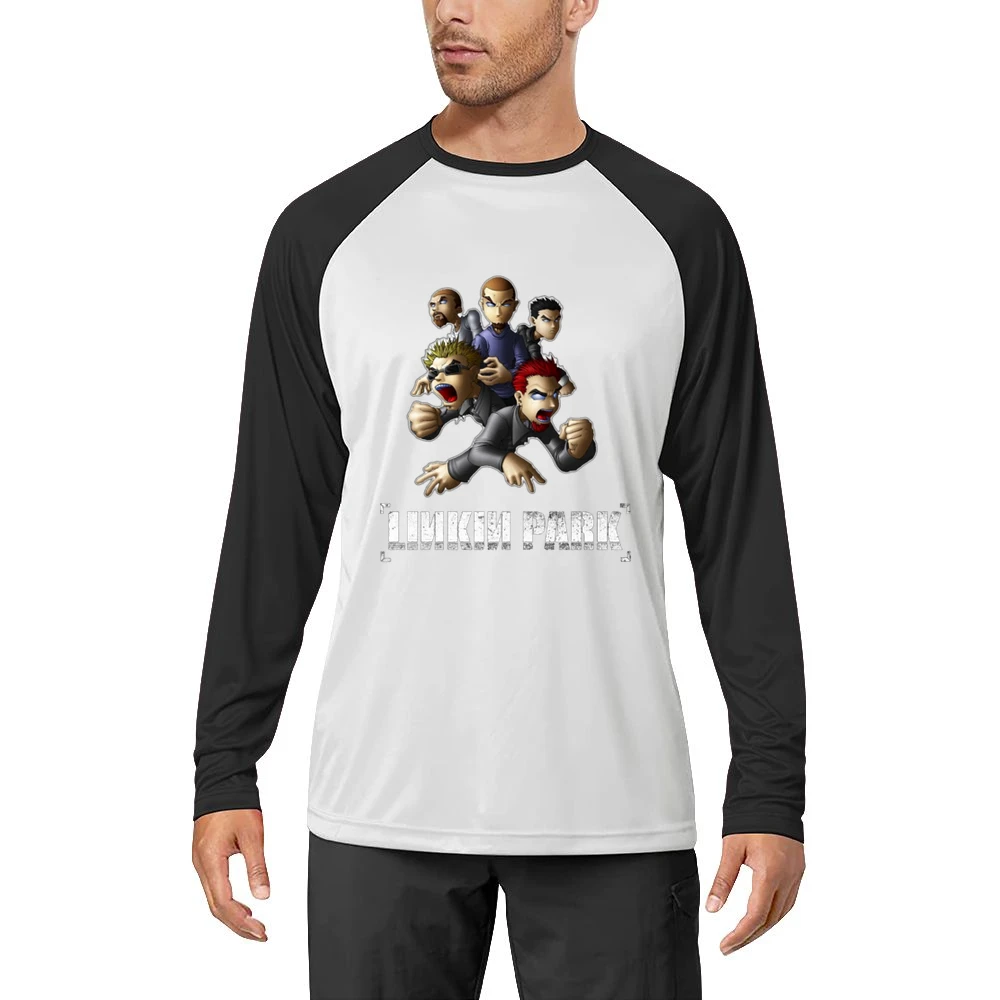 Linkink park member cartoon Men Long Sleeve T-Shirt