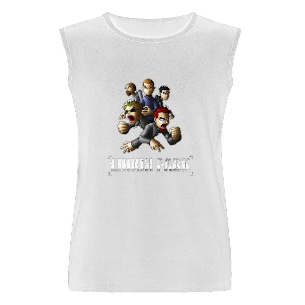 Linkink park member cartoon Men Sleeveless T-Shirt