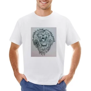Lion Head Asian Size Men T-Shirt