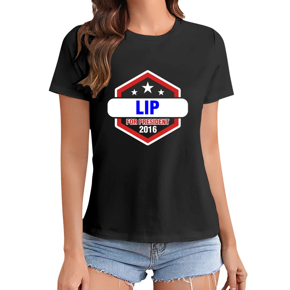 Lip For President 2016 Shameless TV Show Asian Size Women Ladies T-shirt