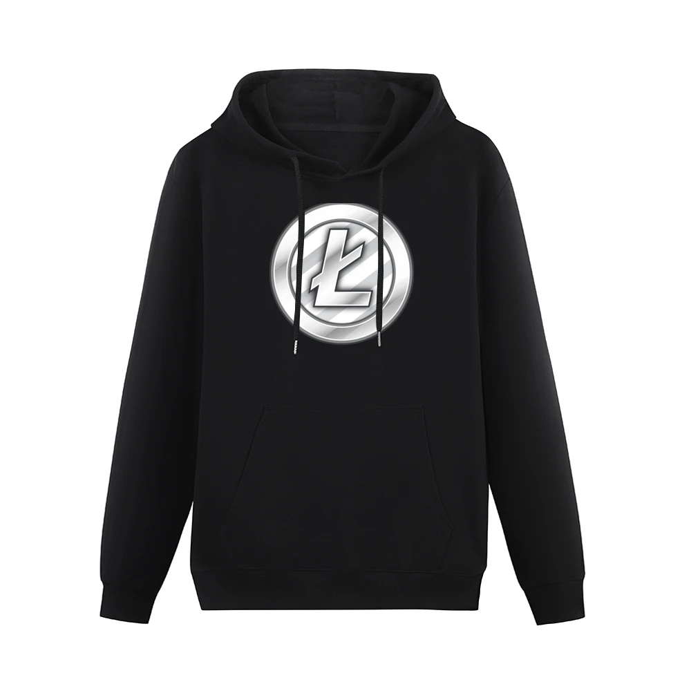 Litecoin Digital Currency Cryptocurrency Logo Men Hoodie With Pocket