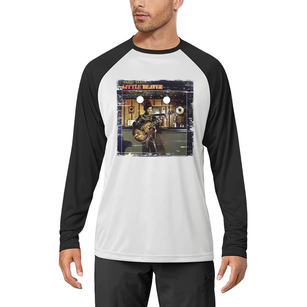 Little Beaver Party Down Album Cover Distressed Image Men Long Sleeve T-Shirt