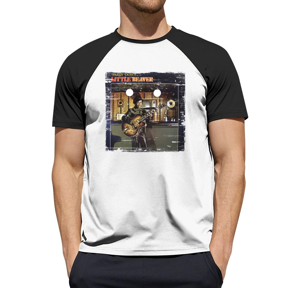 Little Beaver Party Down Album Cover Distressed Image Men Short Sleeve T-Shirt