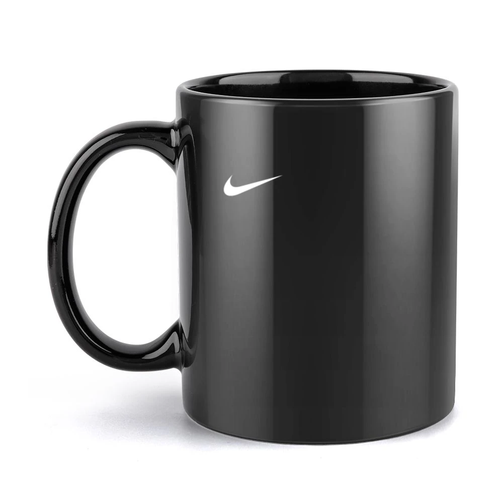 Little White Nike Fun Popular Sports Swoosh Graphic Black Mug