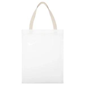 Little White Nike Fun Popular Sports Swoosh Graphic White Canvas Tote Shopping Bag