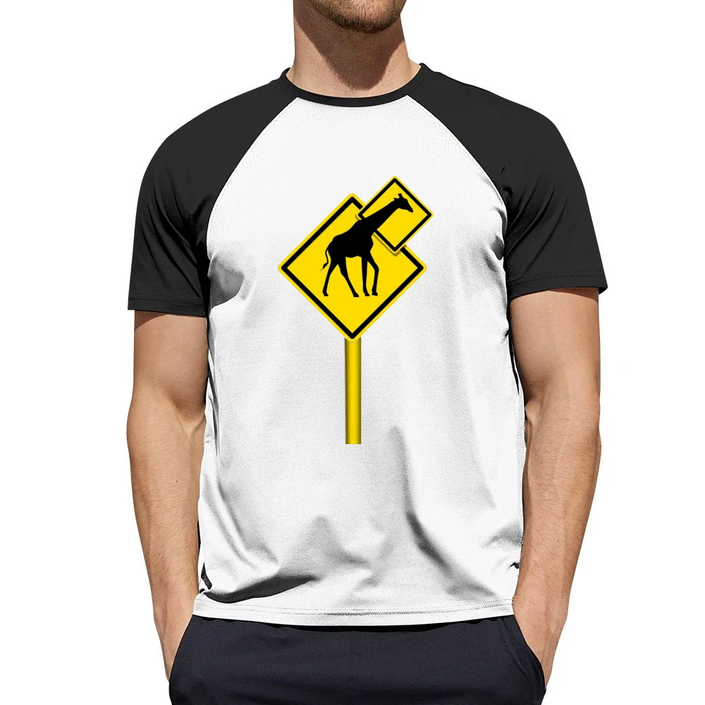 Long nech funny giraffes sign Men Short Sleeve T-Shirt