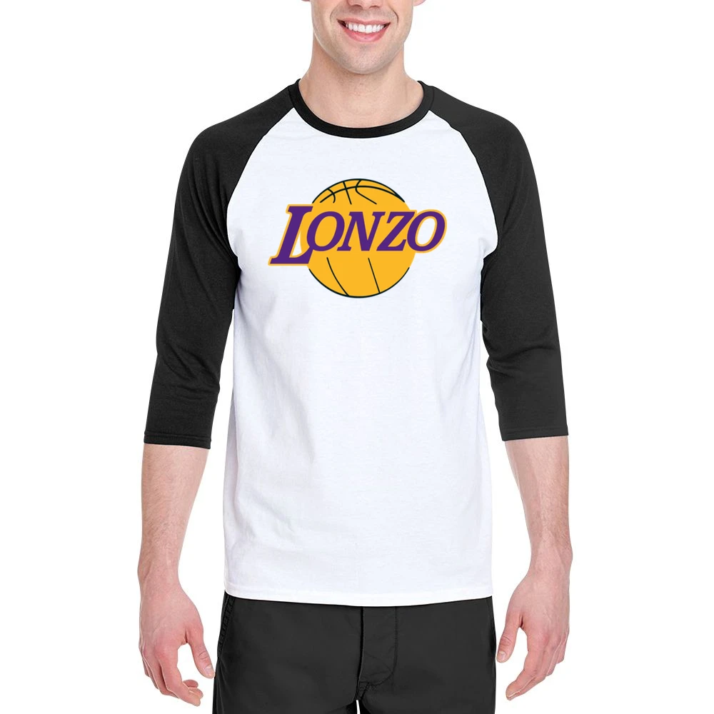 Lonzo Ball Los Angeles Basketball Draft Pick Parody Men 3/4 Sleeve T-Shirt