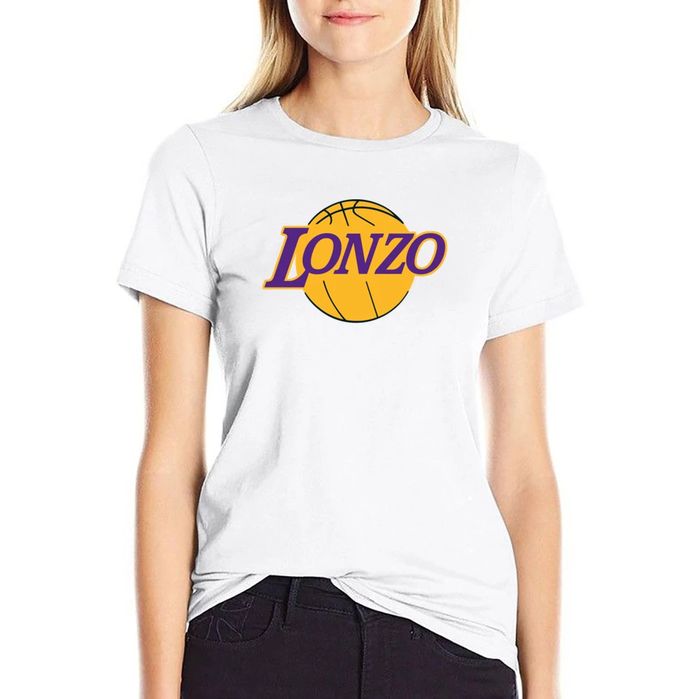 Lonzo Ball Los Angeles Basketball Draft Pick Parody US Size Women Ladies T-shirt