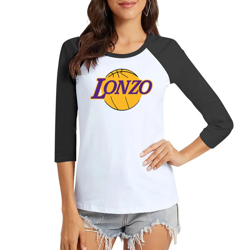 Lonzo Ball Los Angeles Basketball Draft Pick Parody Women Ladies 3-4 Sleeve T-Shirt