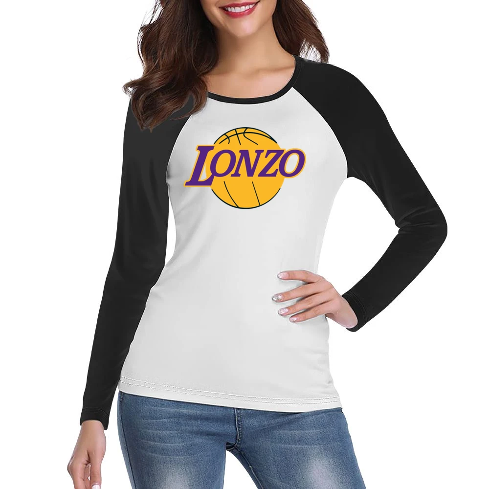 Lonzo Ball Los Angeles Basketball Draft Pick Parody Women Ladies Long Sleeve T-Shirt