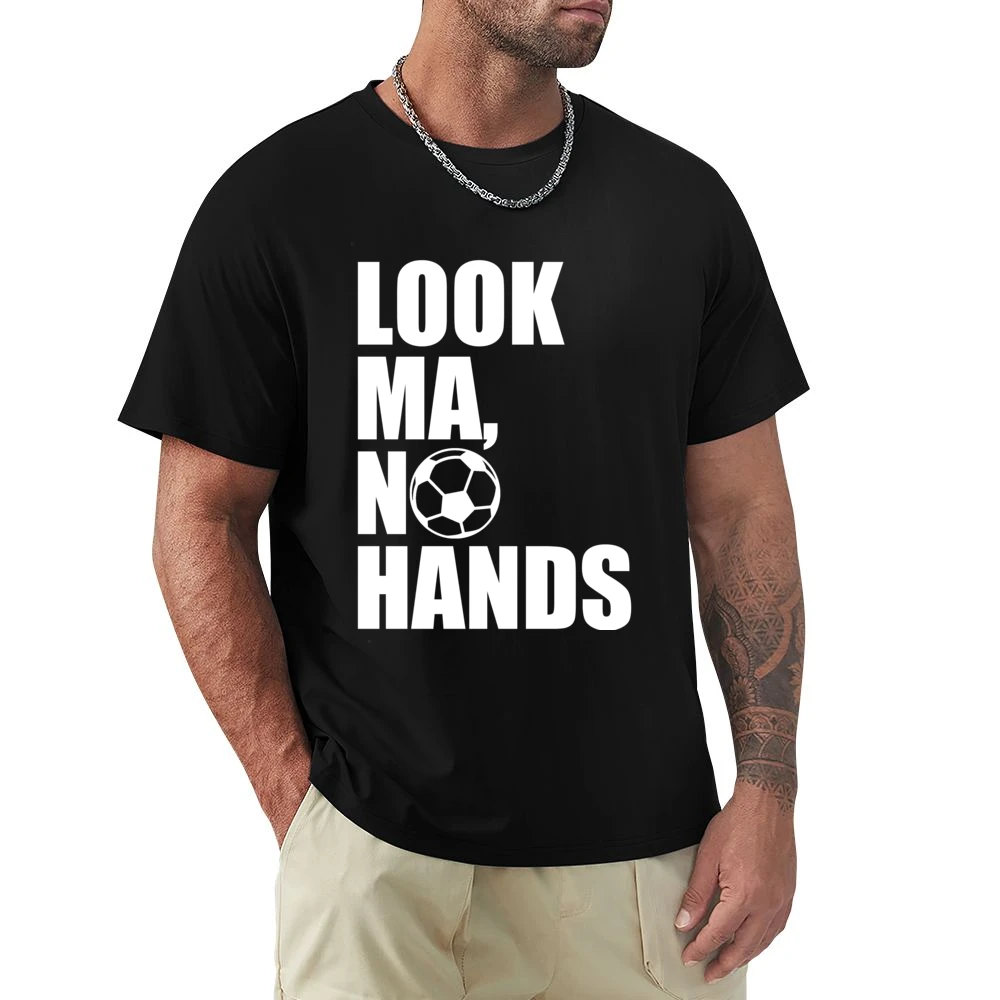 Look Ma No Hands Funny Soccer Player Fan Graphic Premium Men T-shirt