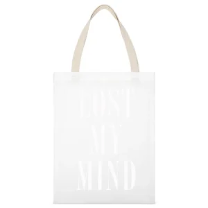 Lost My Mind Popular Celebrity Tee Shirt White Canvas Tote Shopping Bag