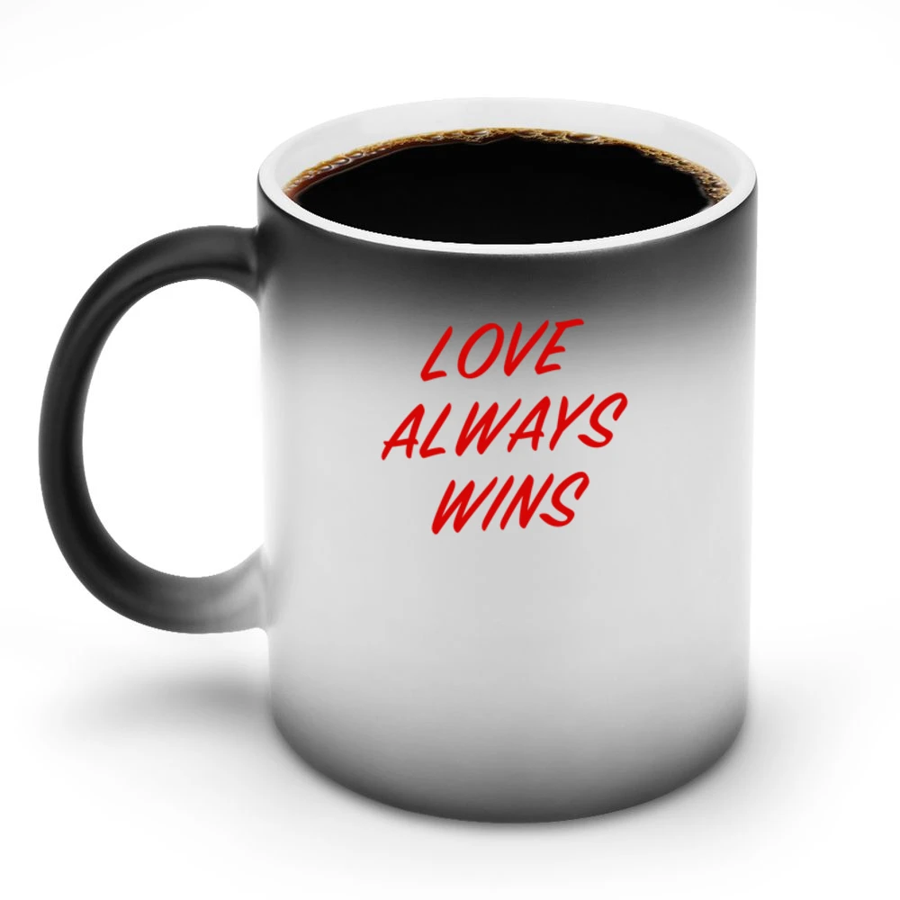 Love Always Wins Fun Popular Graphic Blogger Discoloration Mug