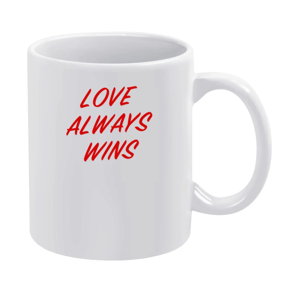 Love Always Wins Fun Popular Graphic Blogger White Mug