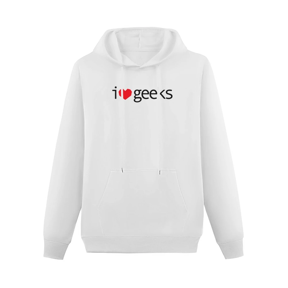 Love - I heart Geek Men Hoodie With Pocket