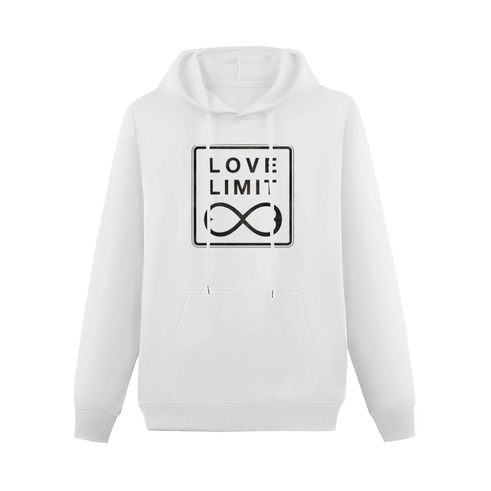 Love Limit Infinite Cute Heart Infinity Figure Eight Sign Graphic T Sh Men Hoodie With Pocket