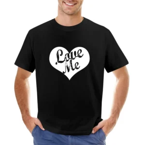 Love Me Vintage Style Heart Cute Tee Shirt Asian Size Men T-Shirt
