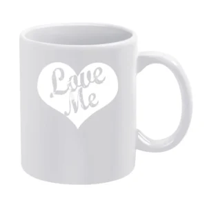 Love Me Vintage Style Heart Cute Tee Shirt White Mug