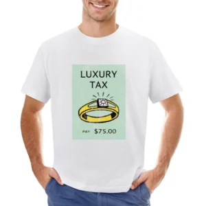 Luxury Tax Fun Cool Monopoly Game Vintage Style Distressed Look Graphi Asian Size Men T-Shirt