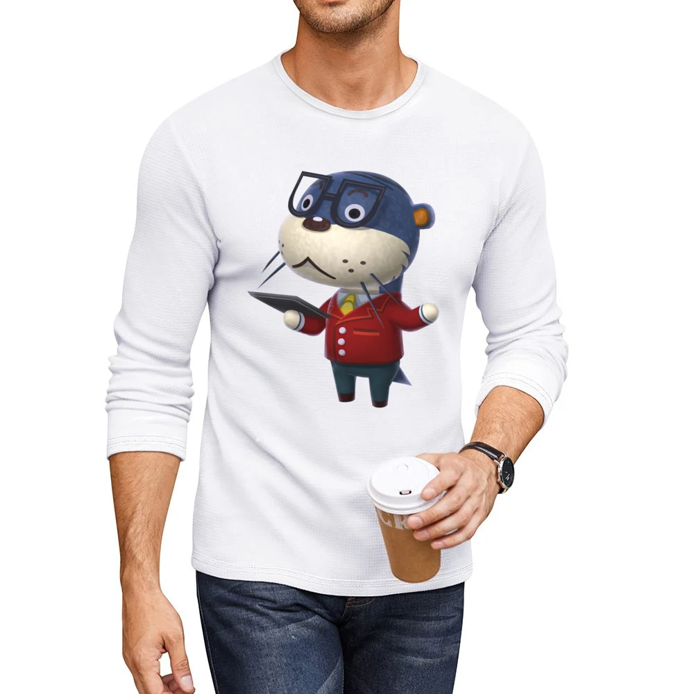 Lyle From Animal Crossing Nintendo Character Video Game Men CrewNeck Long Sleeve T-Shirt