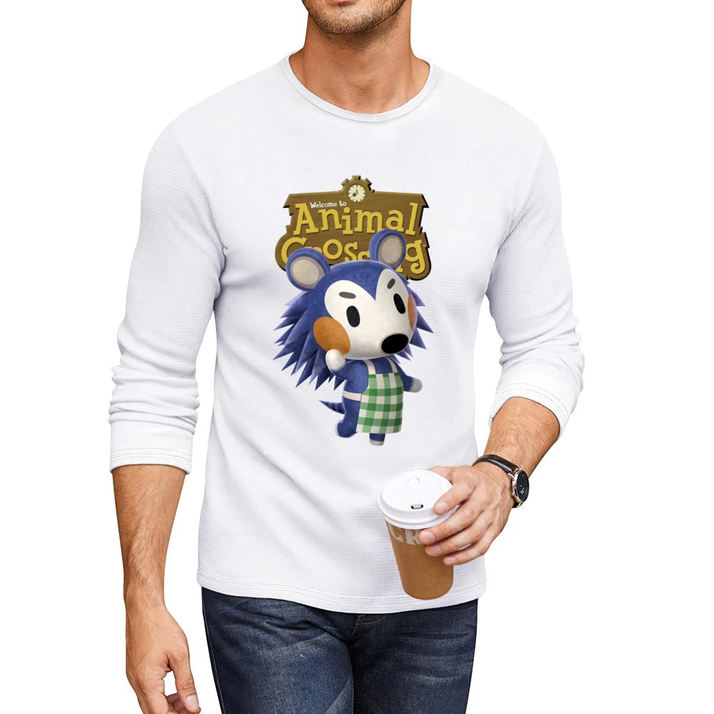 Mabel Able From Animal Crossing Nintendo Video Game Fan Men CrewNeck Long Sleeve T-Shirt