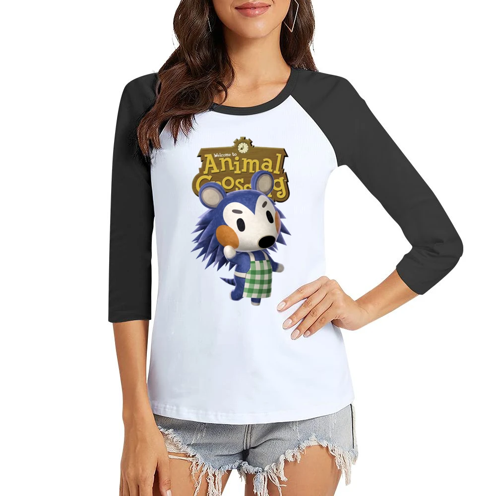 Mabel Able From Animal Crossing Nintendo Video Game Fan Women Ladies 3-4 Sleeve T-Shirt