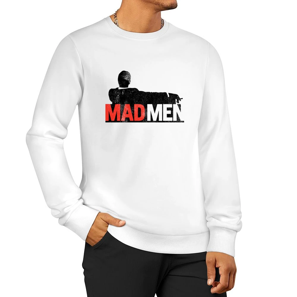 Madmen Vintage Style Distressed Popular TV Show Title Graphic Fan T Sh Men Pullover Sweatshirt
