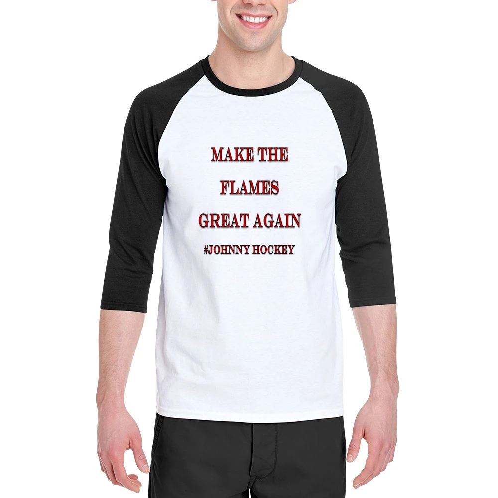 Make the Flames Great Again #Johnny Hockey Tshirt (all styles and colo Men 3/4 Sleeve T-Shirt