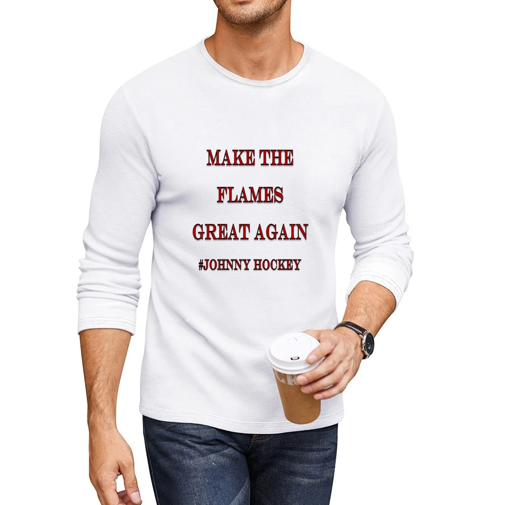 Make the Flames Great Again #Johnny Hockey Tshirt (all styles and colo Men CrewNeck Long Sleeve T-Shirt