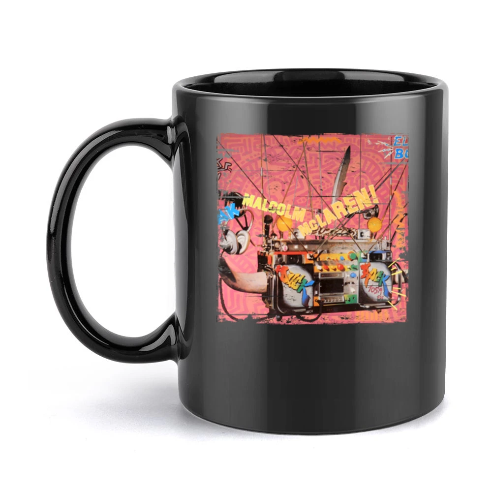 Malcolm Mclaren Duck Rock Album Cover Distressed Image Black Mug