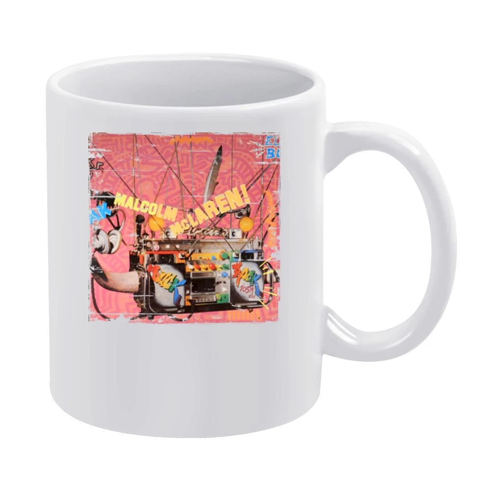 Malcolm Mclaren Duck Rock Album Cover Distressed Image White Mug