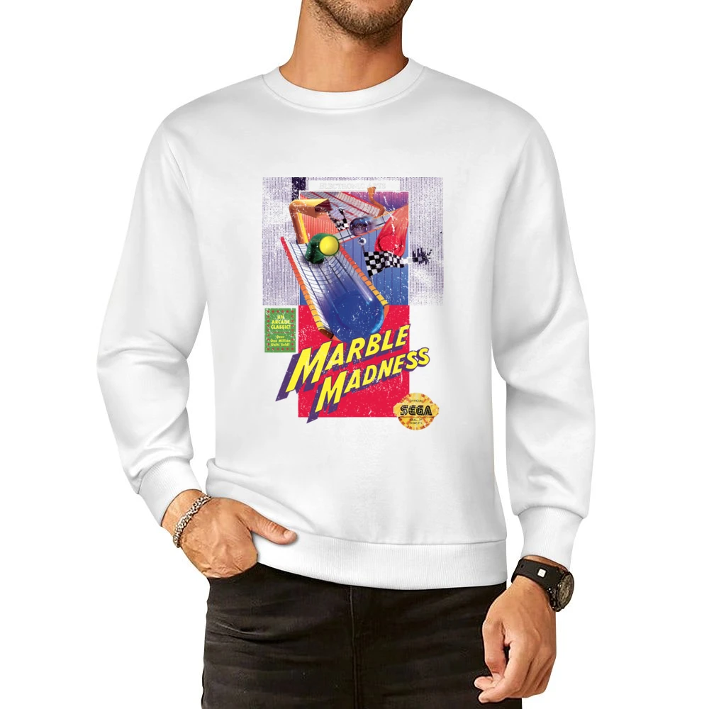 Marble Madness Sega Genesis Old School Retro Video Game Fan Distressed European Size Pullover Sweater