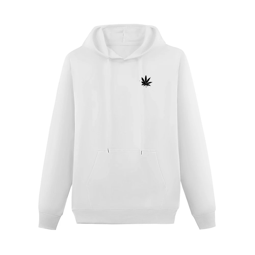 Marijuana Cannabis Leaf Fun Weed Simple Graphic Men Hoodie With Pocket