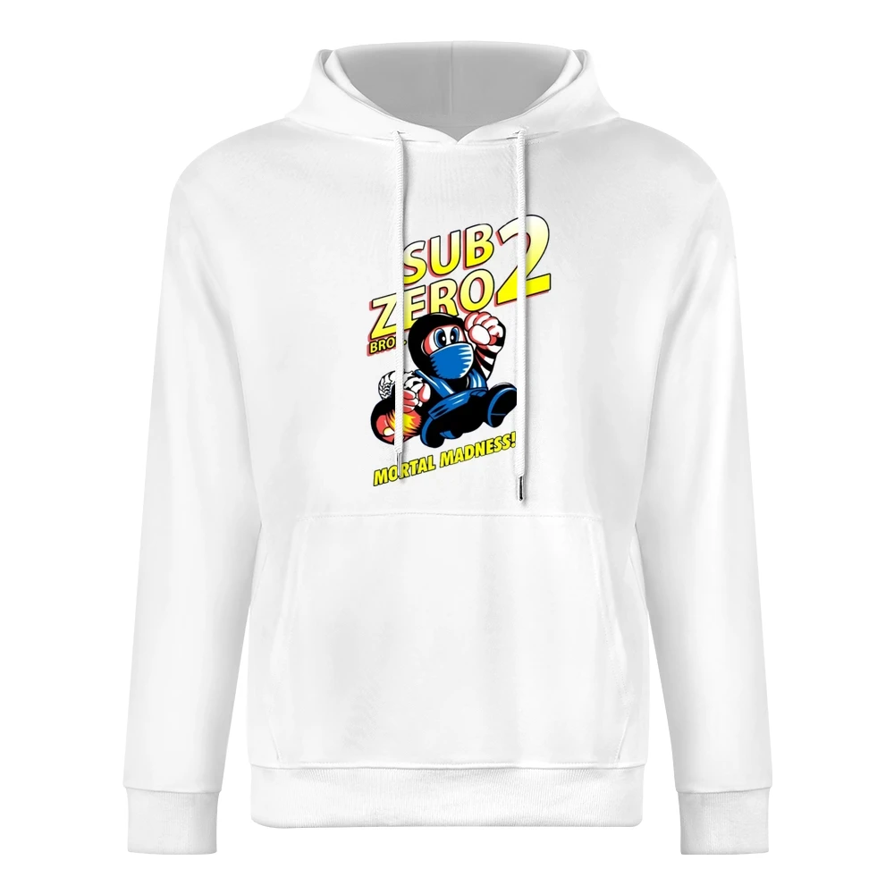 Mario Mortal Madness combat subzero bros funny parody European Size Men Hoodie