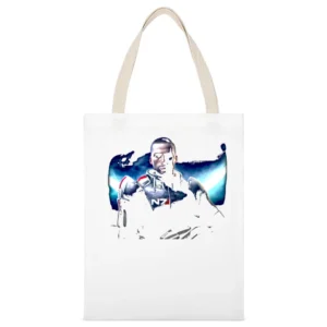 Mass Effect 2 Video Game White Canvas Tote Shopping Bag