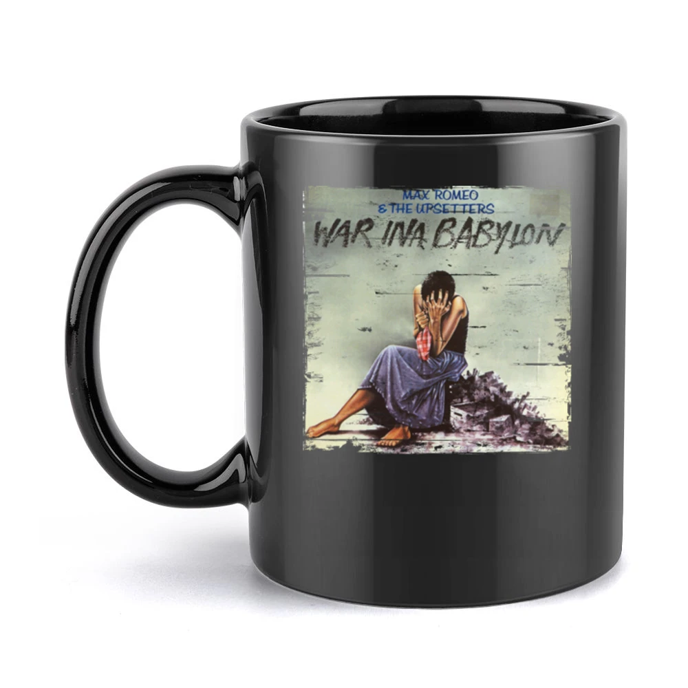 Max Romeo War In A Babylon Album Cover Distressed Image Black Mug