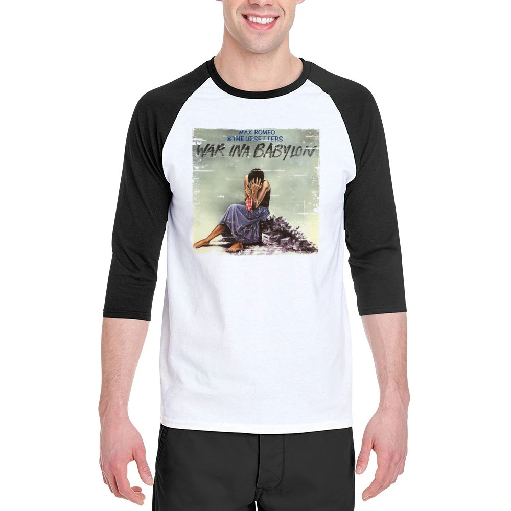 Max Romeo War In A Babylon Album Cover Distressed Image Men 3/4 Sleeve T-Shirt