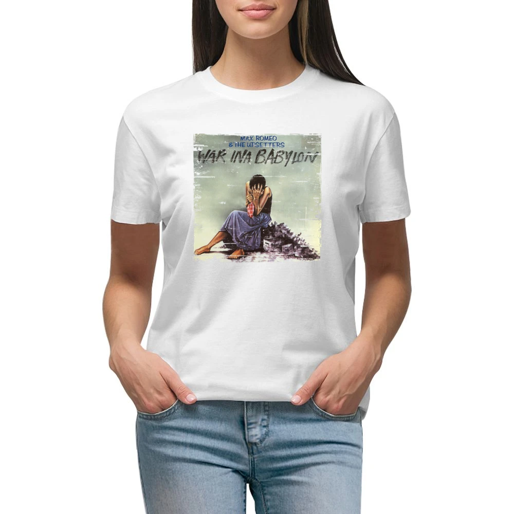 Max Romeo War In A Babylon Album Cover Distressed Image Premium Women Ladies T-shirt