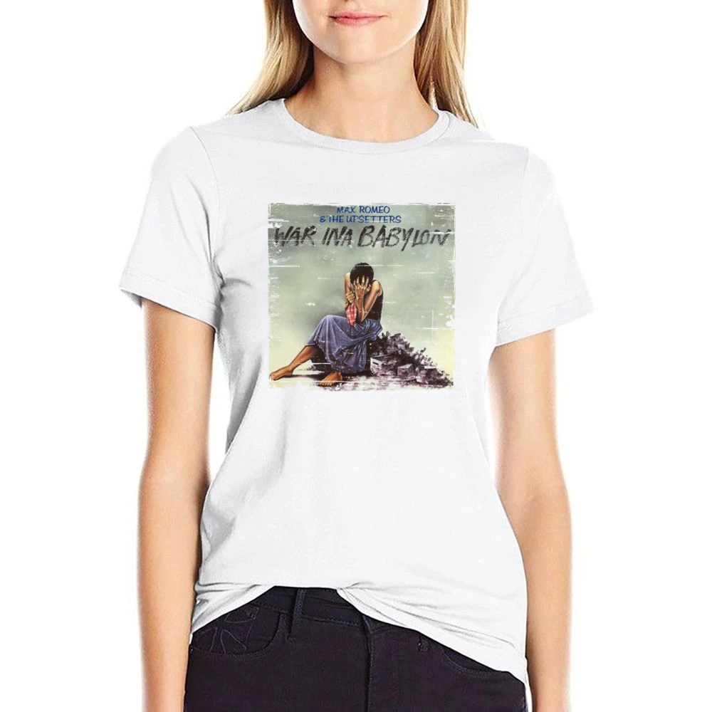 Max Romeo War In A Babylon Album Cover Distressed Image US Size Women Ladies T-shirt