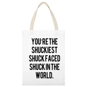 Maze Runner Shuckiest Shuck Faced Fun Tee Shirt White Canvas Tote Shopping Bag