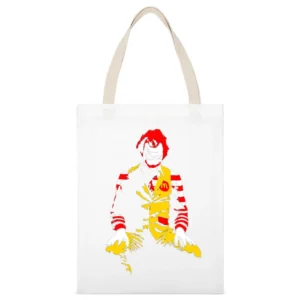 Mcdonalds Joker Batman Fast Food Parody Graphic Funny White Canvas Tote Shopping Bag