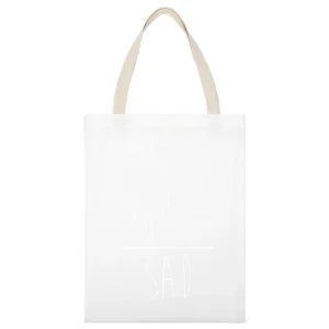 Me Minus You Equals Sad Fun Math Problem White Canvas Tote Shopping Bag