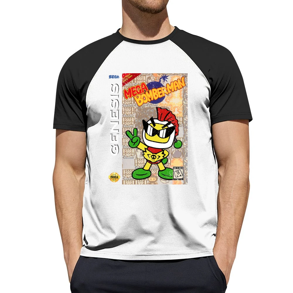 Mega Bomberman Sega Genesis Old School Retro Video Game Fan Distressed Men Short Sleeve T-Shirt